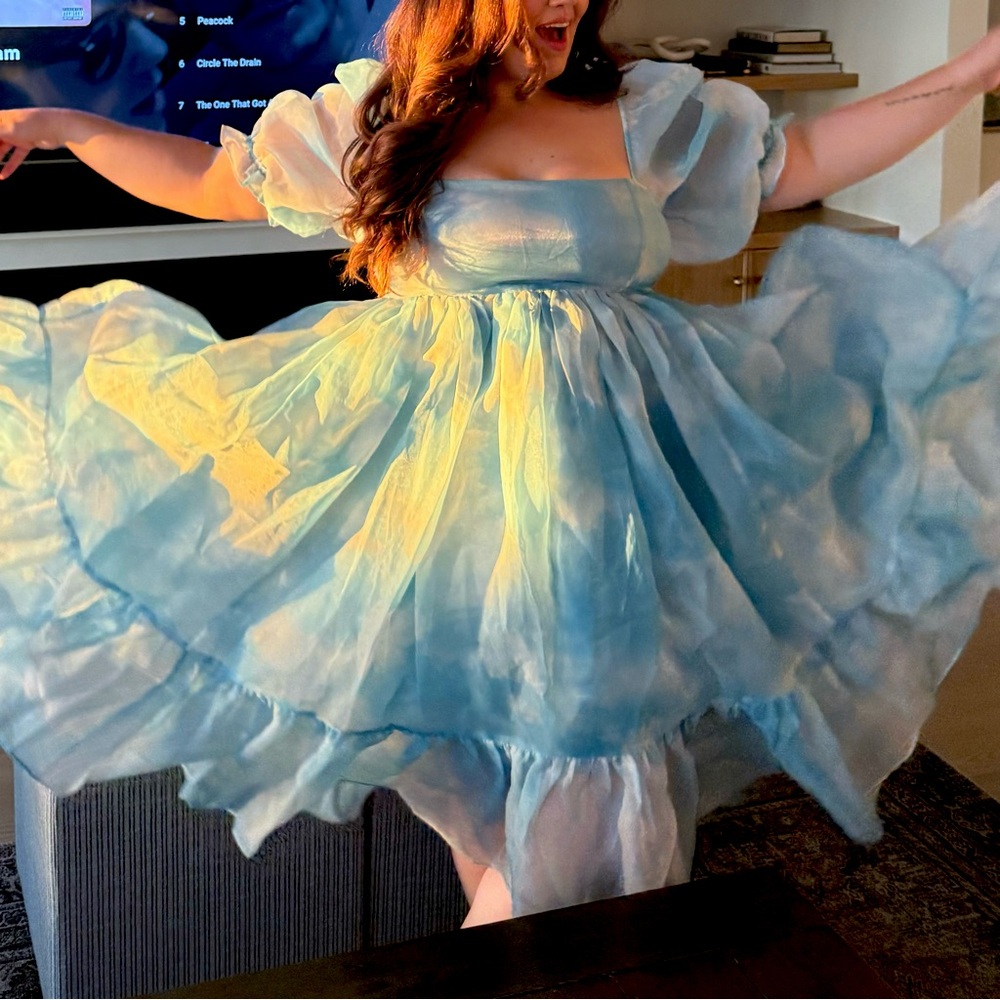 Selkie French Puff Dress, head in the clouds
